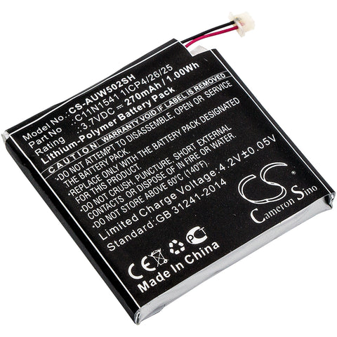 Asus WI502QF,ZenWatch 2; P/N:0B200-01760100,C11N1541 1ICP4/26/25 Battery