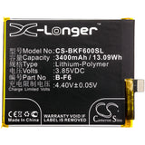 New 3400mAh Battery for BBK V1821,VIVO NEX,VIVO Nex Dual Display; P/N:B-F6