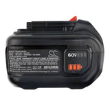 New 2500mAh Battery for Black & Decker 60V MAX Blower,60V MAX POWERSWAP 20 Cordless ,60V MAX trimmer,CM2060C,LHT360,LHT360C,LHT360CFF,LHT360CFF 60V MAX Hedge Trimme,LST560,LSW60,LSW60C; P/N:LBX1560