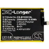 New 2500mAh Battery for BBK VIVO Y53,VIVO Y53 Dual SIM; P/N:B-C1