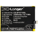 New 3300mAh Battery for VIVO Y71,Y71 Dual SIM,Y71 Dual SIM TD-LTE; P/N:B-E1,BK-B-E1