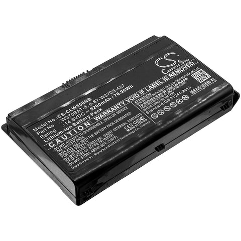 Clevo G508II,K590S,K590S-I7,K790S,K790S-i7,NEXOC,NP6350,NP6370,P370em,W350ET,W350ETQ,W350ST,W355SS,W355SSQ,W355ST,W355STQ,W370ET,W370SS,XMG A522,XMG A523,XMG A722,XMG-A723; P/N:6-87-W370S-427,6-87-W370S-4271,6-87-W37ES-427,6-87-W37SS-427,W370BAT-3,W370BAT-8 Battery