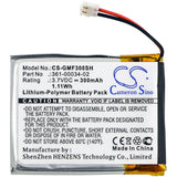 New 300mAh Battery for Garmin Fenix 3,Fenix 3 HR; P/N:361-00034-02