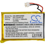 New 180mAh Battery for Garmin 010-01959-00,Approach G10,Forerunner 225,Forerunner 235,Forerunner 630,Forerunner 735XT,GRM0371754; P/N:361-00072-10,361-00086-00