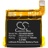 New Replacement 70mAh Battery for Huawei Glory S1,MES-B19; P/N:HB361819ECW