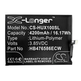 New 4200mAh Battery for Huawei Honor X10,Honor X10 5G,TEL-AN00,TEL-AN00a,TEL-TN00; P/N:HB476586ECW