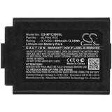 New Replacement 900mAh Battery for 3M TAC300,TAC300-OTH,TAC500; P/N:ALPHA1100