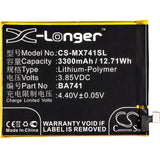 New 3300mAh Battery for Meilan E2; P/N:BA741