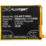 New 2900mAh Battery for T-Mobile Revvlry,XT1952-T