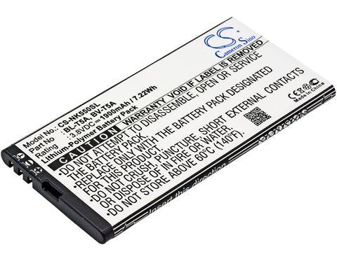 1900 mAh Battery for Microsoft RM-1127, Lumia 550,  Lumia 730