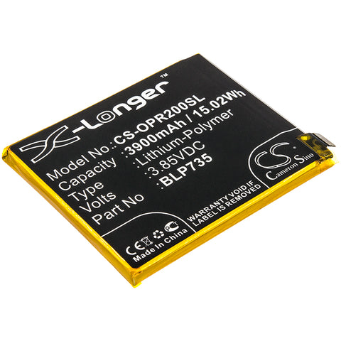 OPPO  CPH1907,CPH1951,CPH1989,PCKM00,PCKM80,PCKT00,Reno 2,Reno2 F,Reno2 Z; P/N: BLP735 Battery