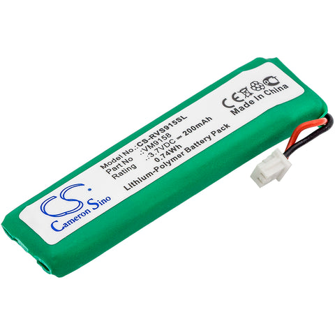 Revolabs 01-EXEMICEX-BLK-11,02-DSKSYS-D,05-TBLMICEX-DR-11,05-TBLMICEX-OM-11,06-XLRMIC-BLK-11,Solo,SoloExecutive,SoloField,xTag; P/N:07-SOLOMICBATTERY,VM9158 Battery