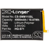 New 4900mAh Battery for Samsung  Galaxy M11,Galaxy M11 2020,M-M115F/DS,SM-M115,SM-M115F/DSN,SM-M115F/SM; P/N: HQ-S71