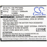 New 2500mAh Battery for Neffos  C7s,TP7051A,TP7051C; P/N: NBL-43A2500