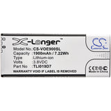 New 1900mAh Battery for Telstra Essential Plus 2018; P/N:TLI019D7