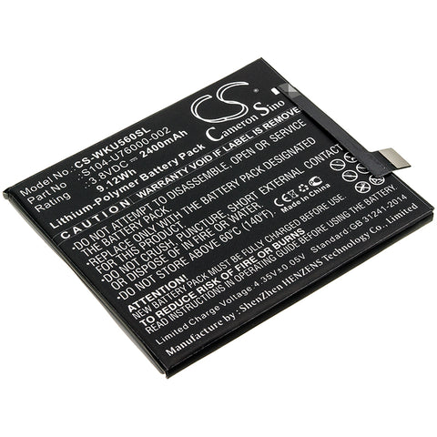 Wiko P4601,P5601,P6601,P6609,U Feel,U Feel Lite,U Feel Lite 4G; P/N:S104-U76000-000,S104-U76000-002 Battery