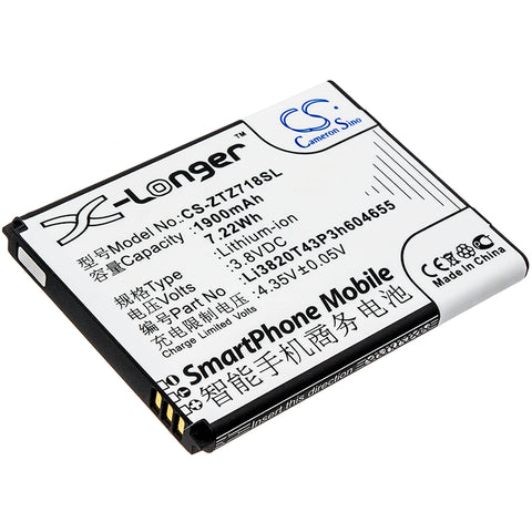 ZTE Jasper Lte,Z718,Z718TL; P/N:Li3820T43P3h604655 Battery